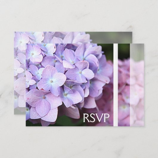 ©Lavender & Pink Hydrangeas Wedding RSVP (Devant / Derrière)