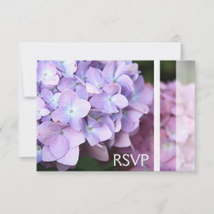 ©Lavender & Pink Hydrangeas Wedding RSVP Kaartje