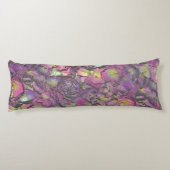 Lavender Pink Rose Petals Waterverf Lichaamskussen (Achterkant)