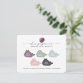 Lavender Pink Spring Wedding Color Palette Card (Staand voorkant)
