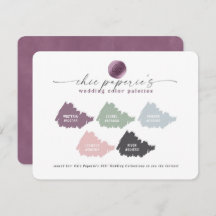 Lavender Pink Spring Wedding Color Palette Card
