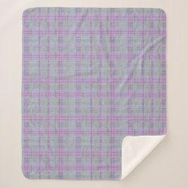 Lavender Plaid Harmonie  Sherpa Deken