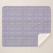 Lavender Plaid Harmonie  Sherpa Deken (Voorkant (horizontaal))