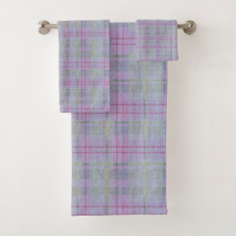 Lavender Plaid Harmony  Bad Handdoek