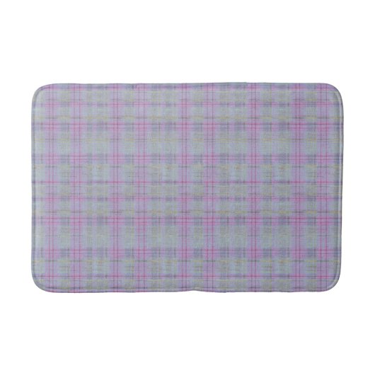 Lavender Plaid Harmony  Badmat (Voorkant)