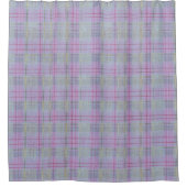 Lavender Plaid Harmony  Douchegordijn (Voorkant)