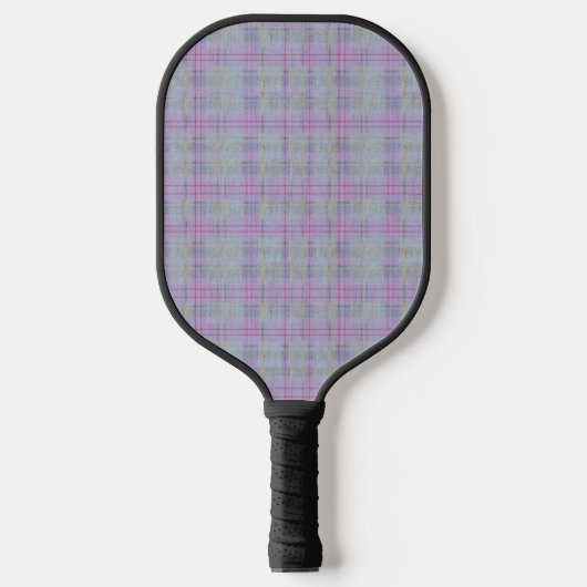 Lavender Plaid Harmony Pickleball Paddle (Voorkant)