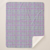 Lavender Plaid Harmony  Sherpa Deken (Voorkant)