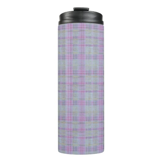 Lavender Plaid Harmony  Thermosbeker (Voorkant)