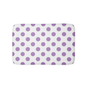 Lavender polka stipt wit badmat
