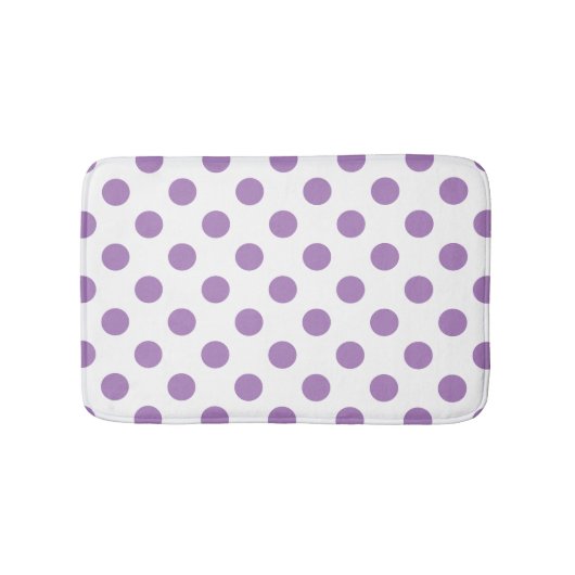 Lavender polka stipt wit badmat (Voorkant)