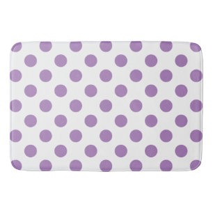 Lavender polka stipt wit badmat