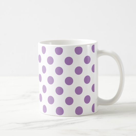Lavender polka stipt wit koffiemok (Rechts)
