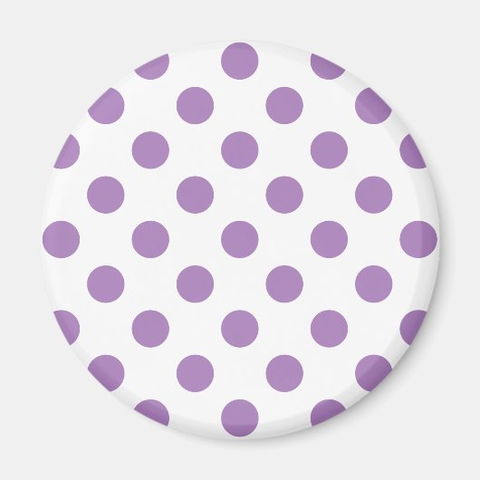 Lavender polka stipt wit magneet (Voorkant)