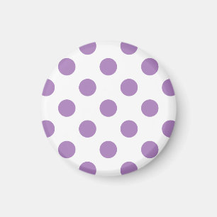 Lavender polka stipt wit magneet
