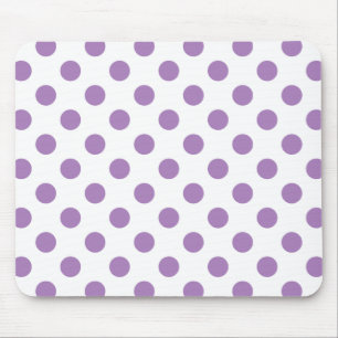 Lavender polka stipt wit muismat