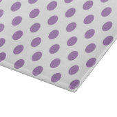 Lavender polka stipt wit snijplank (Hoek)