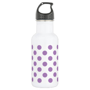 Lavender polka stipt wit waterfles 