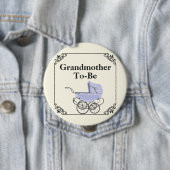Lavender Pram Grandmoeders Baby shower Button (In situ)