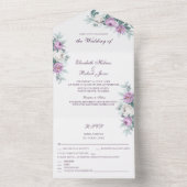 Lavender Purple All in One Wedding Invitation (À l'intérieur)