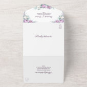 Lavender Purple All in One Wedding Invitation (Dehors)