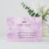 Lavender Purple Aquarelle Look Bat mitzvah RSVP (Debout devant)