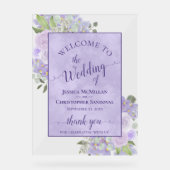 Lavender Purple Boho Chic Floral Wedding Welcome (Recto)