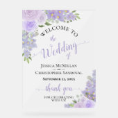 Lavender Purple Boho Chic Rose Mariage Bienvenue (Recto)