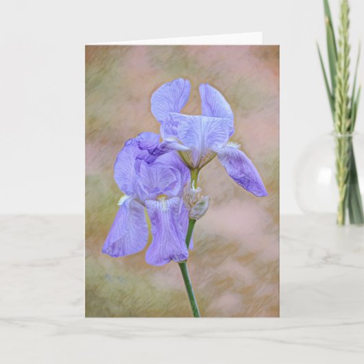 Lavender Purple Flowers Art Note Kaart (Voorkant)