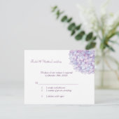 Lavender Purple Hydrangea Wedding RSVP (Debout devant)