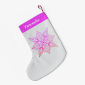 Lavender Purple Mandala Personalized Christmas Kleine Kerstsok (Achterkant (Hangend))