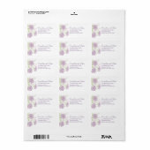 Lavender Purple Rose Wedding Address Labels (Full Sheet)