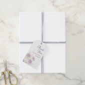 Lavender Purple Rose Wedding Cadeaulabel (Met Touw)