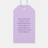 Lavender Purple Rose Wedding Cadeaulabel (Achterkant)