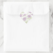 Lavender Purple Rose Wedding Hart Sticker (Tas)