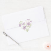 Lavender Purple Rose Wedding Hart Sticker (Envelop)