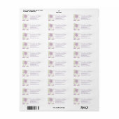 Lavender Purple Rose Wedding Return Address Labels (Full Sheet)