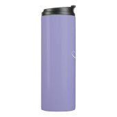 Lavender Purple Script Custom Thermal Tumbler Thermosbeker (Gedraaid links)