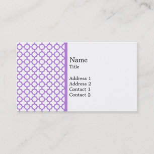 Lavender Quatrefoil Patroon Visitekaartje