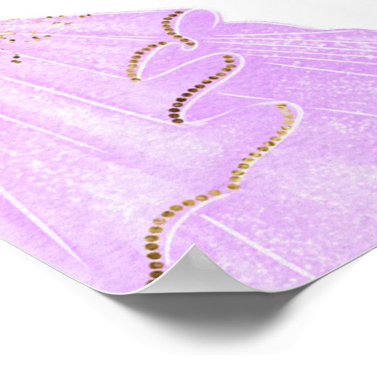 Lavender Quinceanera Affiche de bienvenue Langue e (Coin)