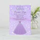 Lavender Quinceanera Kaart (Staand voorkant)