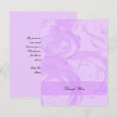 Lavender Quinceanera Merci Invitation (Devant / Derrière)