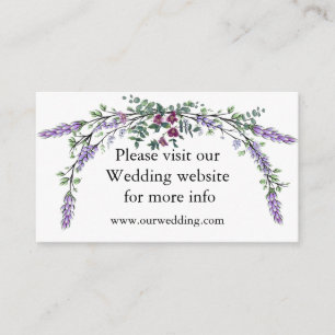 Lavender Red Rose en Eucalyptus Informatiekaartje