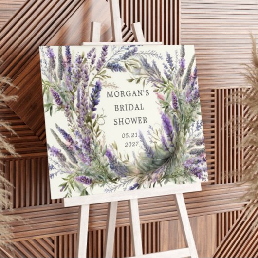 Lavender Regal Fête des mariées florale Affiche de