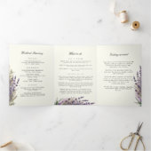 Lavender Regal Programme de mariage plié (Intérieur)