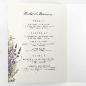 Lavender Regal Programme de mariage plié (Intérieur en premier)