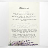 Lavender Regal Programme de mariage plié (Intérieur au milieu)