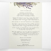 Lavender Regal Programme de mariage plié (Intérieur au milieu)