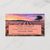 Lavender Relaxant Massage Thérapiste Carte de visi (Dos)