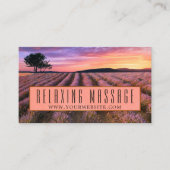 Lavender Relaxant Massage Thérapiste Carte de visi (Devant)